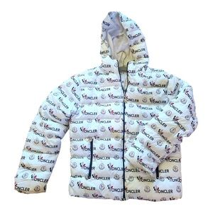 Moncler White Down Jacket Coat Size XXL
